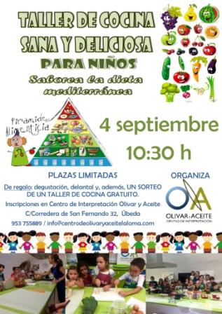 Cartel de Taller de Cocina Sana y Deliciosa -