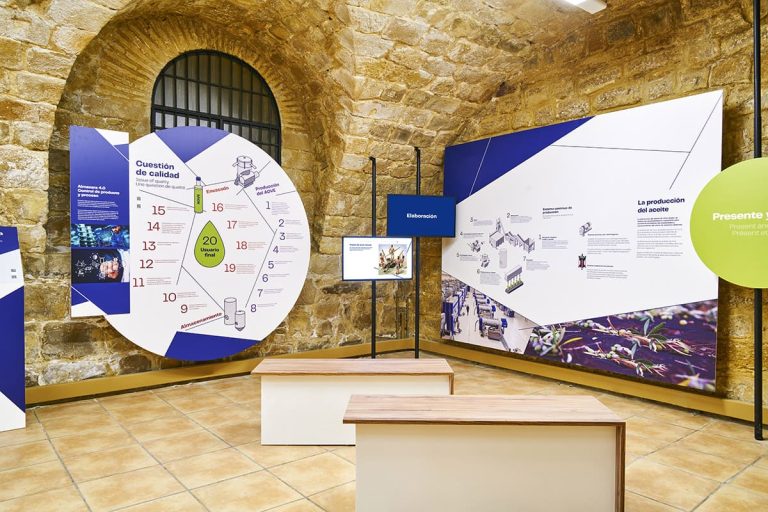 Paneles expositivos sobre el olivar y el aceite