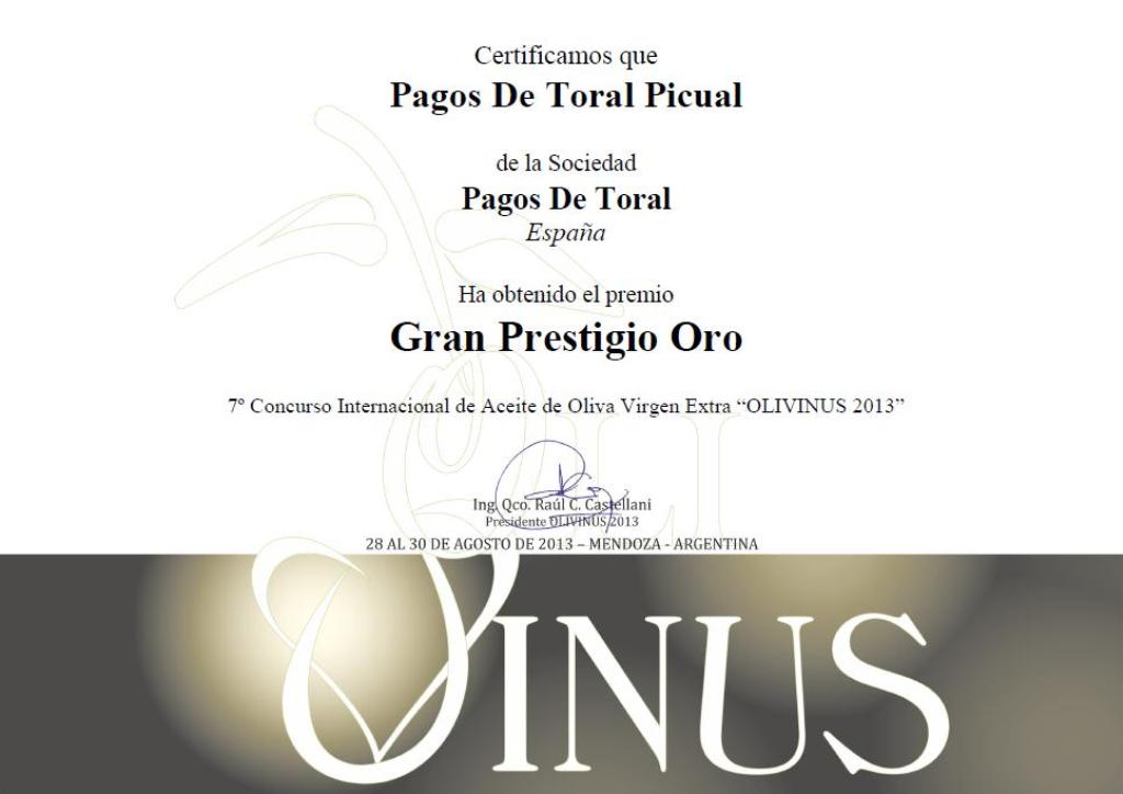 Premio Gran Prestigio Oro