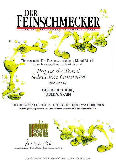 Premio al AOVE de Pagos de Toral en Germany