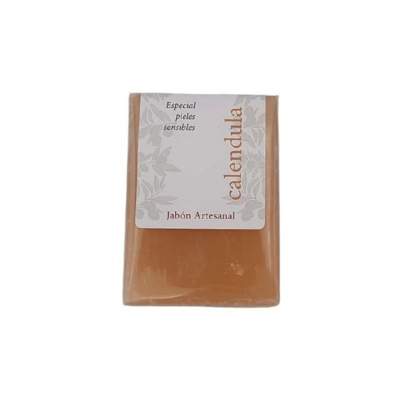 Jabón Artesanal de Aceite de Oliva Virgen Extra y Caléndula COSMÉTICA OLIVO