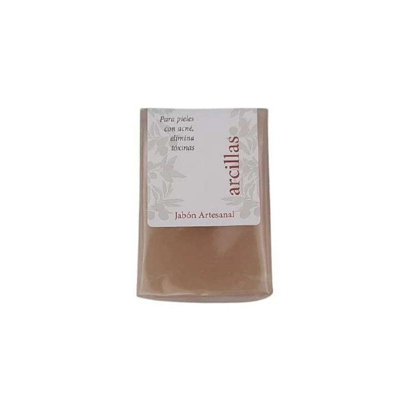 Jabón Artesanal de Aceite de Oliva Virgen Extra y Arcillas COSMÉTICA OLIVO