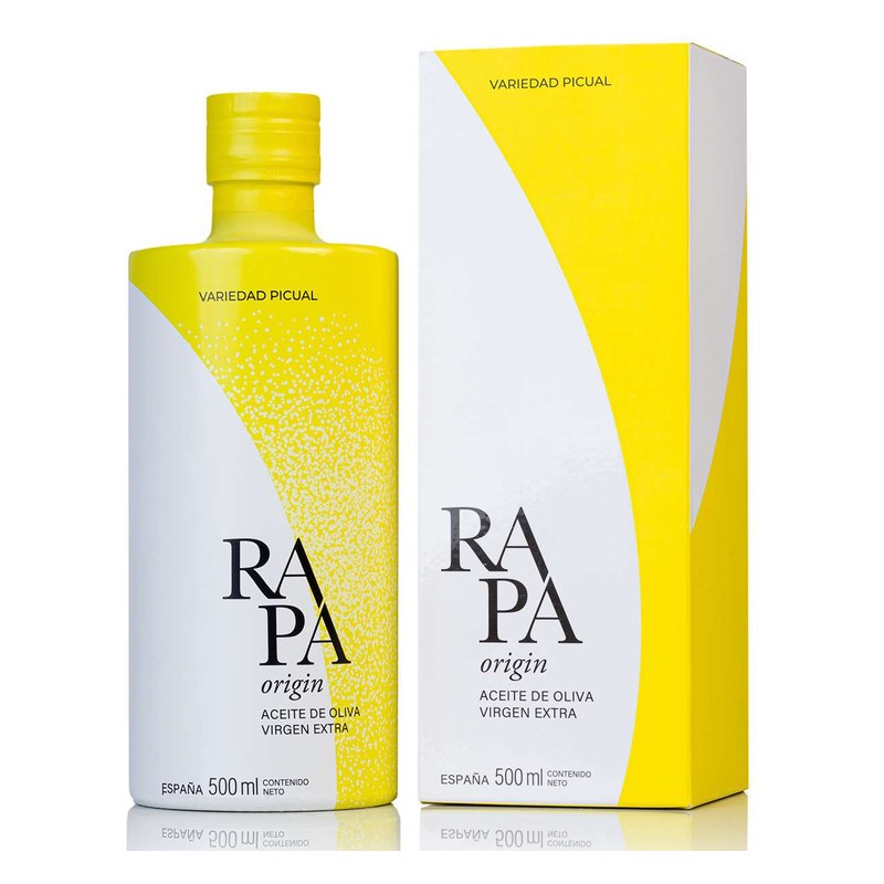 Estuche con Botella 500ml Variedad Picual Cosecha Temprana RAPA ORIGIN
