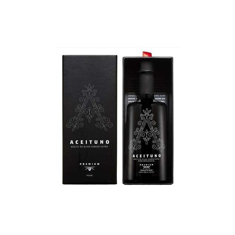Estuche con Botella 500ml Picual Cosecha Temprana ACEITUNO